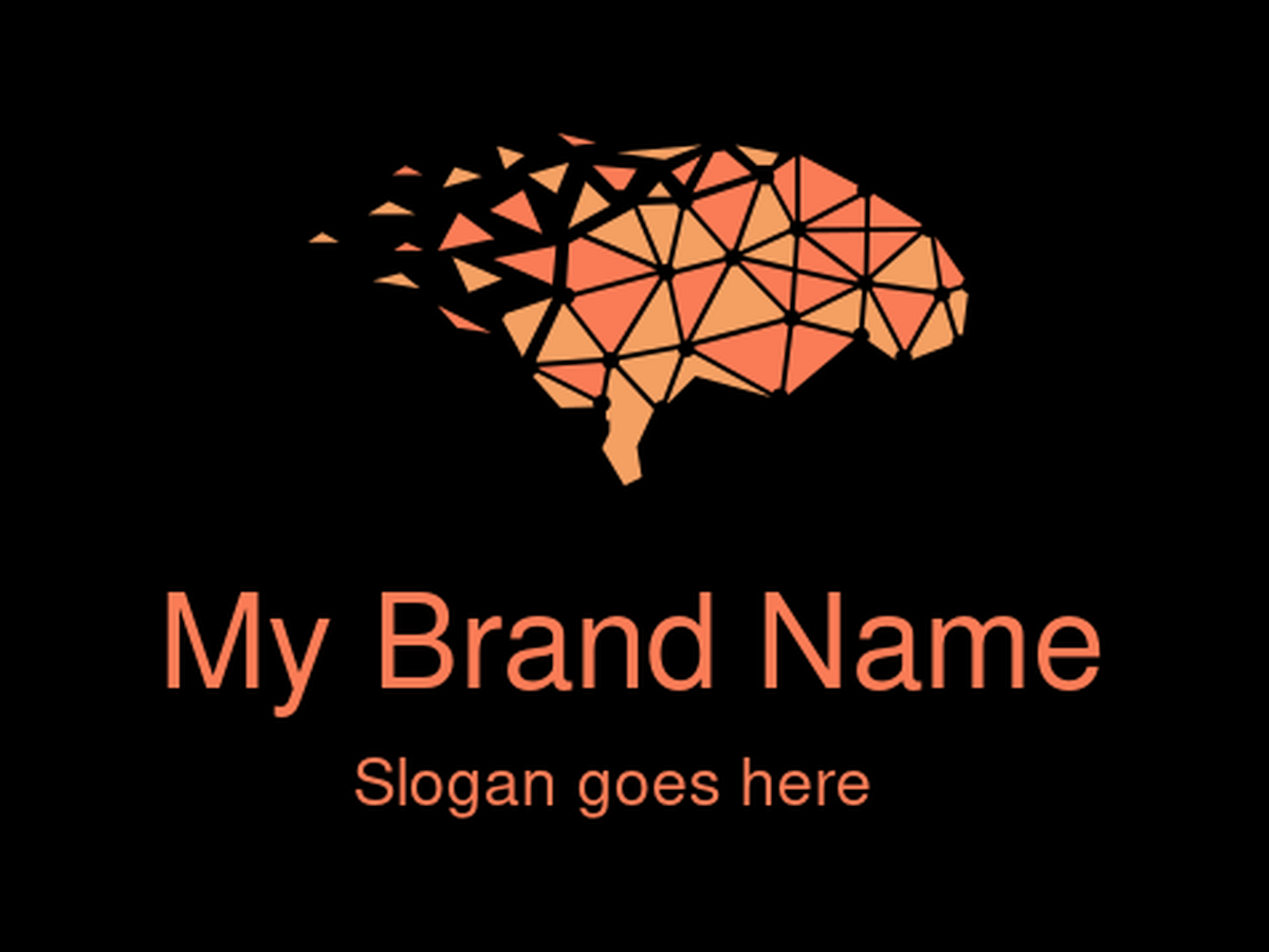 A Connected Brain Network Logo Design